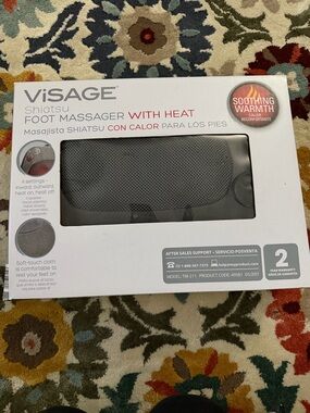 Sage Shiatsu Foot Massager with Heat - Gray and Orange